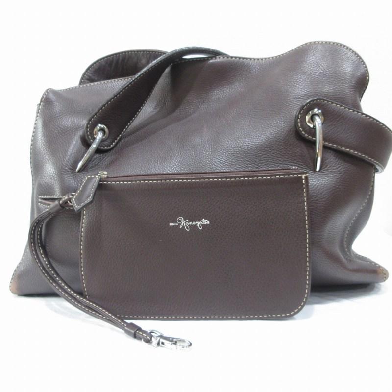 銀座かねまつ レザー ハンドバッグ ギンザカネマツ/銀座かねまつ】 ハンドバッグ レザー
