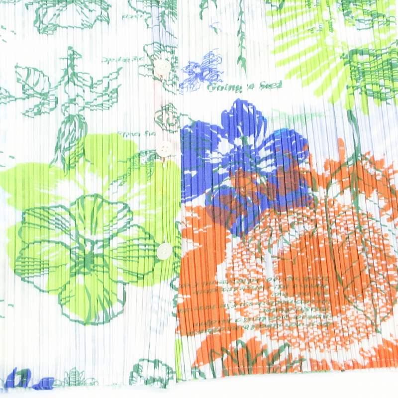 プリーツプリーズ PLEATS PLEASE イッセイミヤケ 美品 07SS シャツ 花