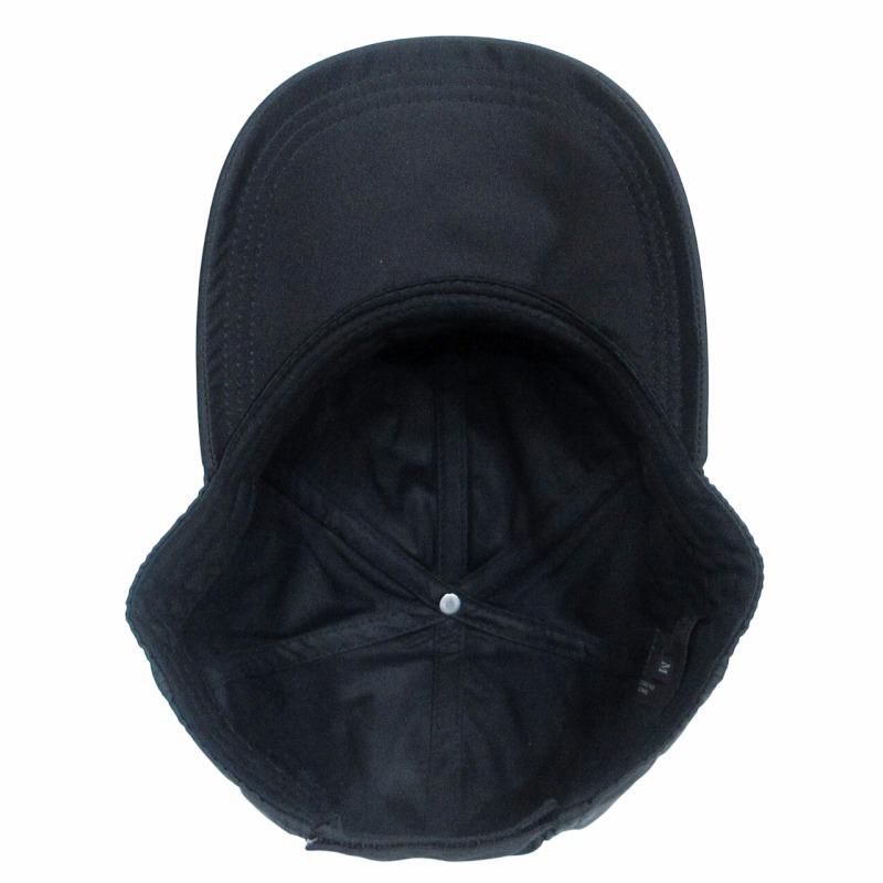 PRADA（プラダ） 美品 キャップ 帽子 サイドロゴ 刺繍 ナイロン 黒