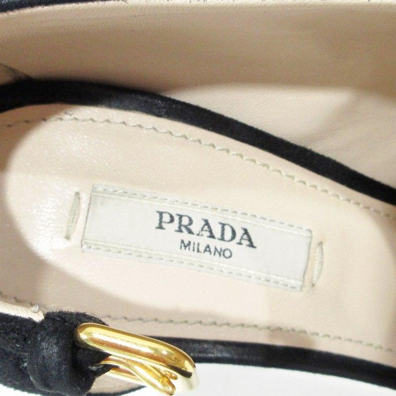 PRADA（プラダ） ブーティ スエード レザー ストラップ ハイヒール