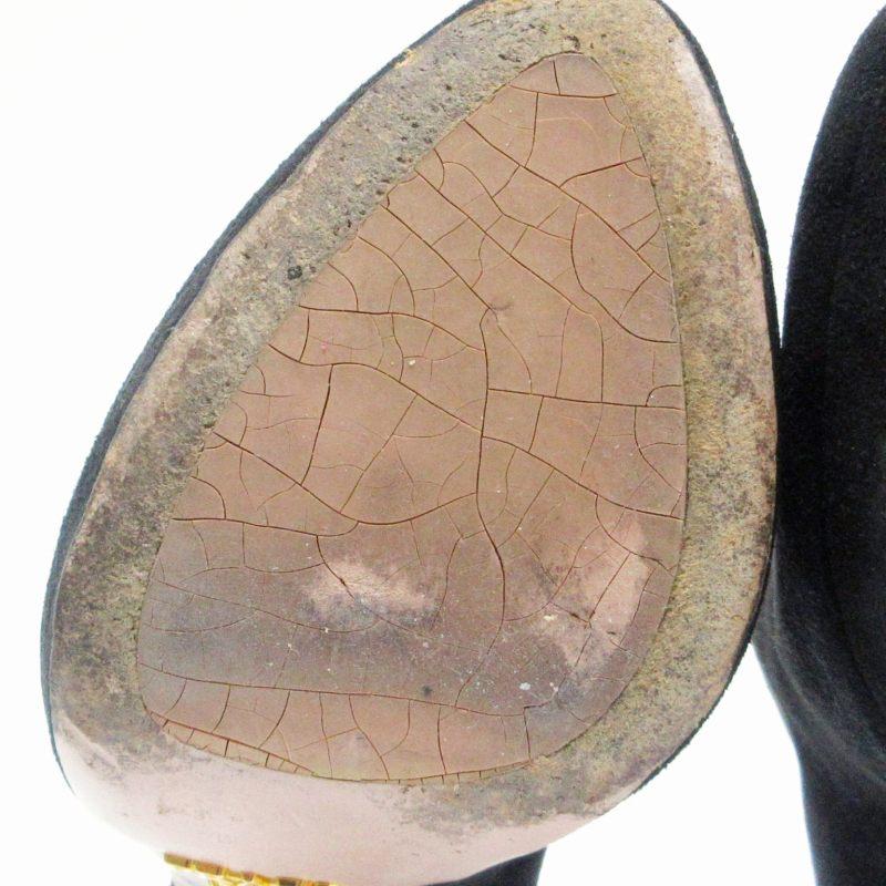 PRADA（プラダ） ブーティ スエード レザー ストラップ ハイヒール