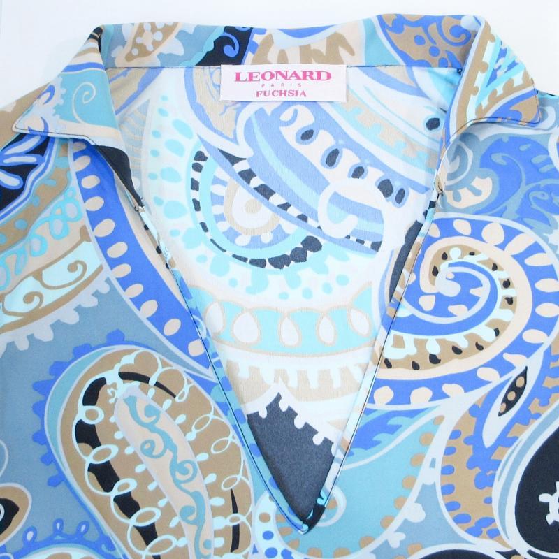 LEONARD（レオナール） LEONARD PARIS FUCHSIA ワンピース ペイズリー