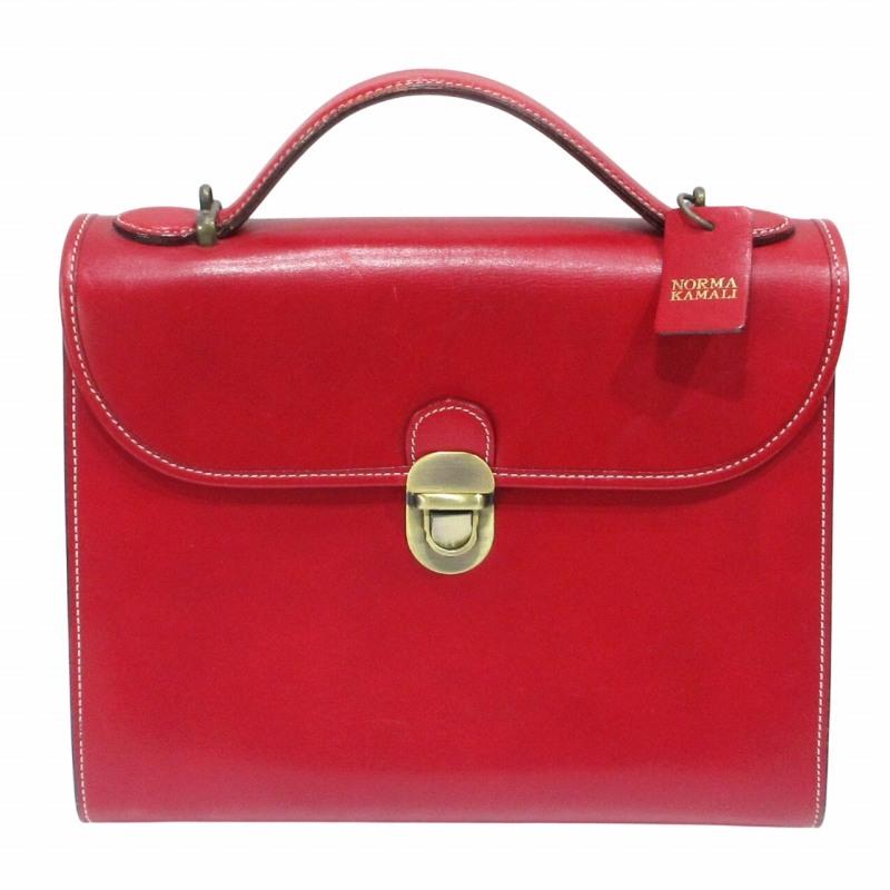 ノーマカマリ NORMAKAMALI ハンドバッグ レザー フラップ ゴールド金具 