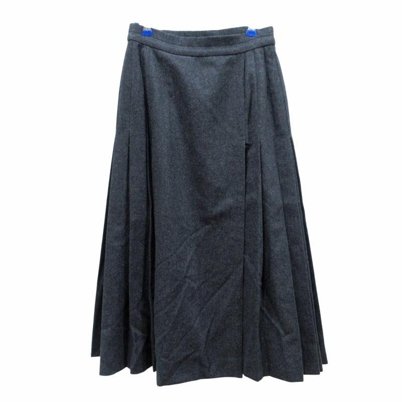 エルメス HERMES カシミヤ スカート HERMES エルメス ラップスカート 巻きスカート ウール カシミヤ