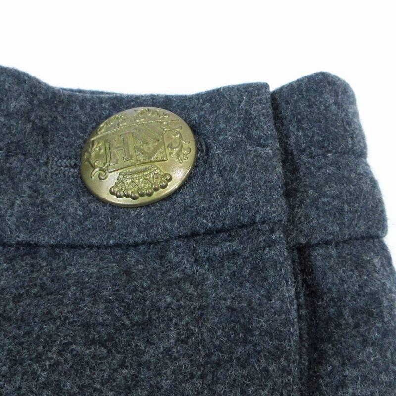 HERMES エルメス ラップスカート 巻きスカート ウール カシミヤ