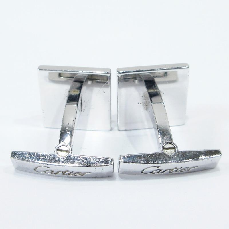 カルティエ　　スクエアシルバーカフス カルティエ Cartier カフスボタン カフリンクス シルバー925 スクエア