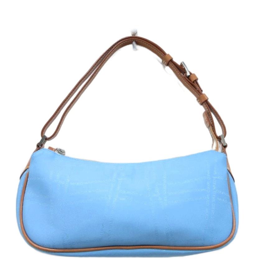 銀座和光 WAKO ショルダーバッグ ロゴ柄 肩掛けカバン 青 ブルー 茶