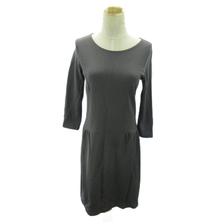theory luxe ダークグレー　ワンピース　着痩せ　レディース　38 M theory luxe ダークグレー ワンピース 着痩せ レディース 38 M theory