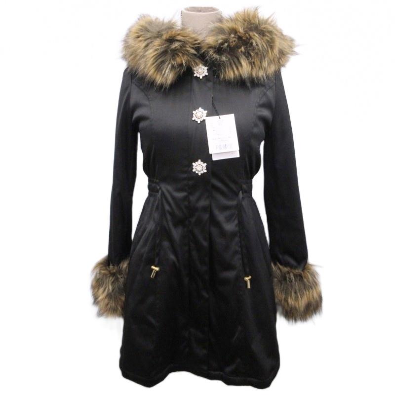 黒 ファーコート ブランドタグあり 希少】MESSALA SAGA MINK 毛皮