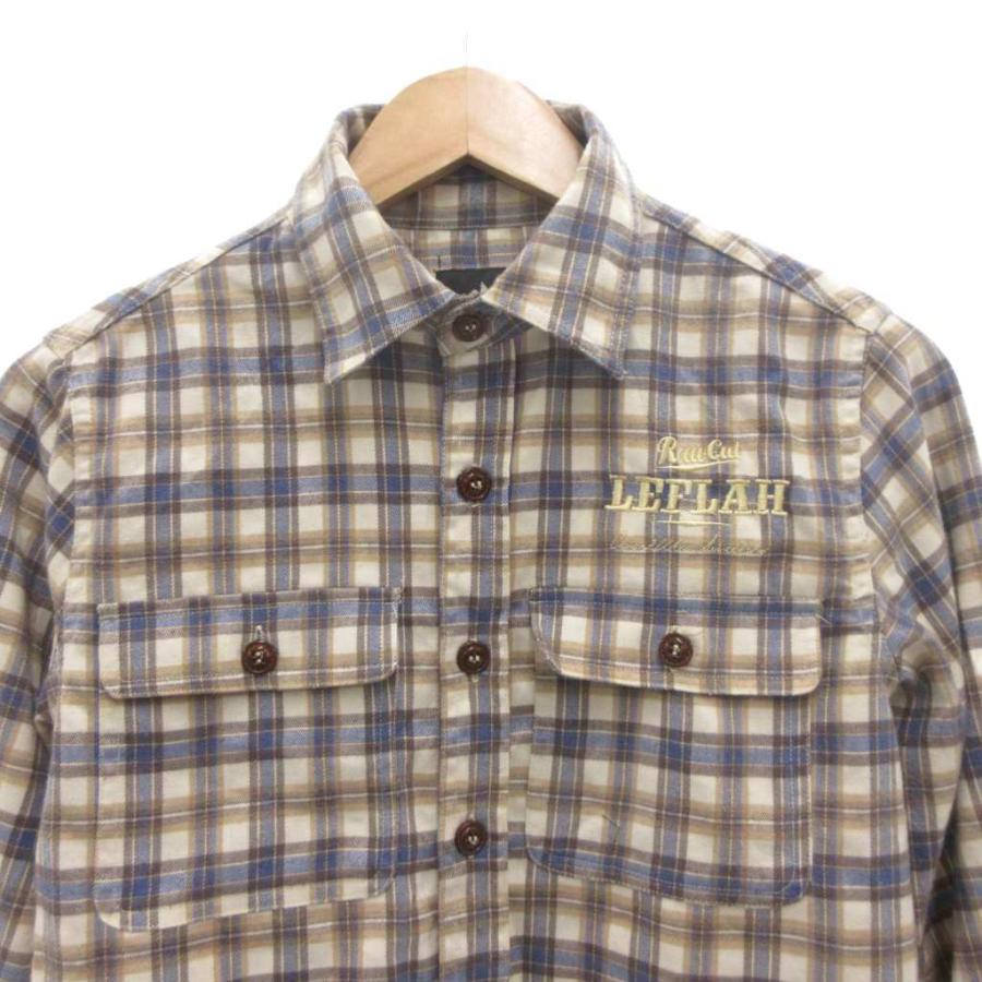 レフラー LEFLAH シャツ チェック 長袖 M マルチカラー □YHS14 メンズ