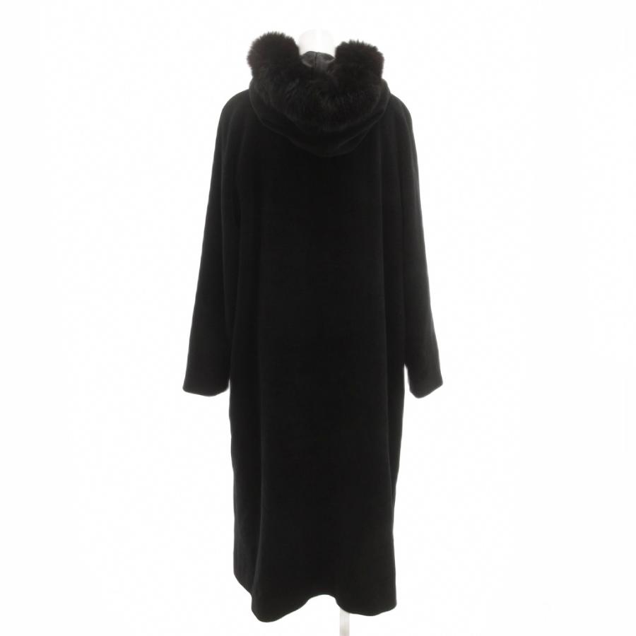 グレース GRACE ファーコート ロング アンゴラ 比翼仕立て 9AR 黒