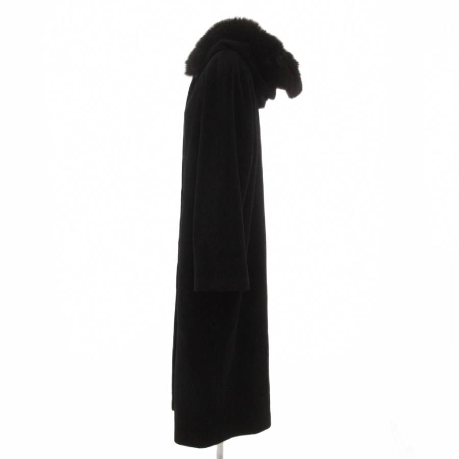 グレース GRACE ファーコート ロング アンゴラ 比翼仕立て 9AR 黒