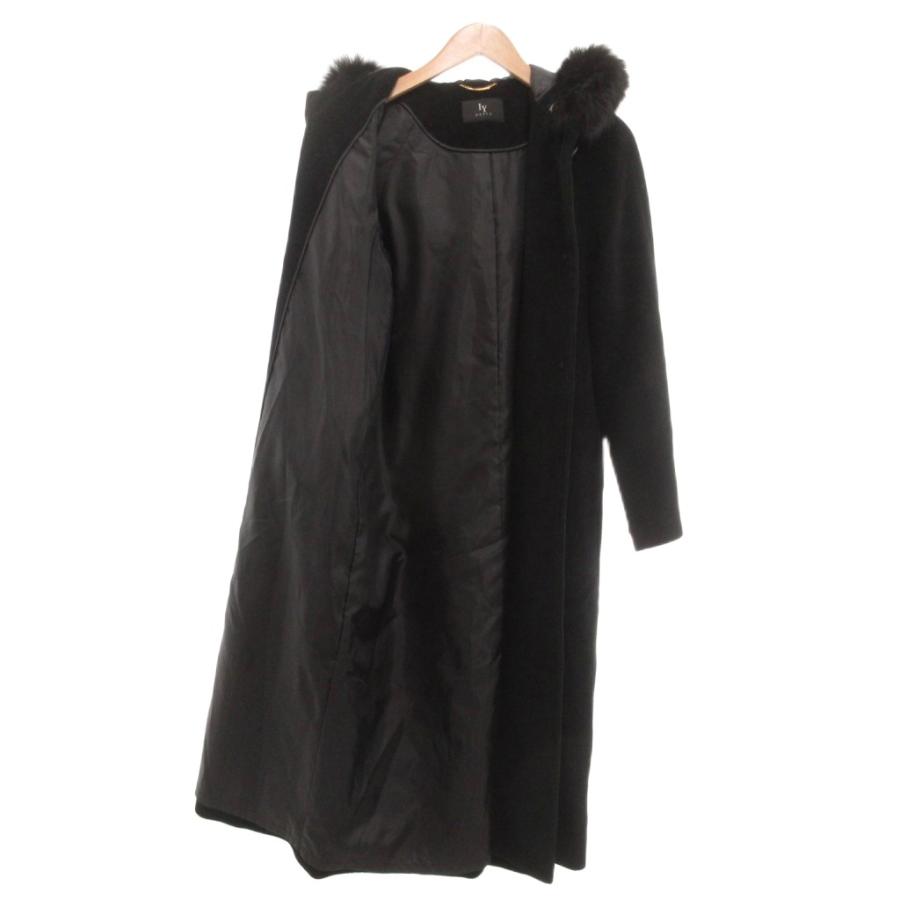 グレース GRACE ファーコート ロング アンゴラ 比翼仕立て 9AR 黒