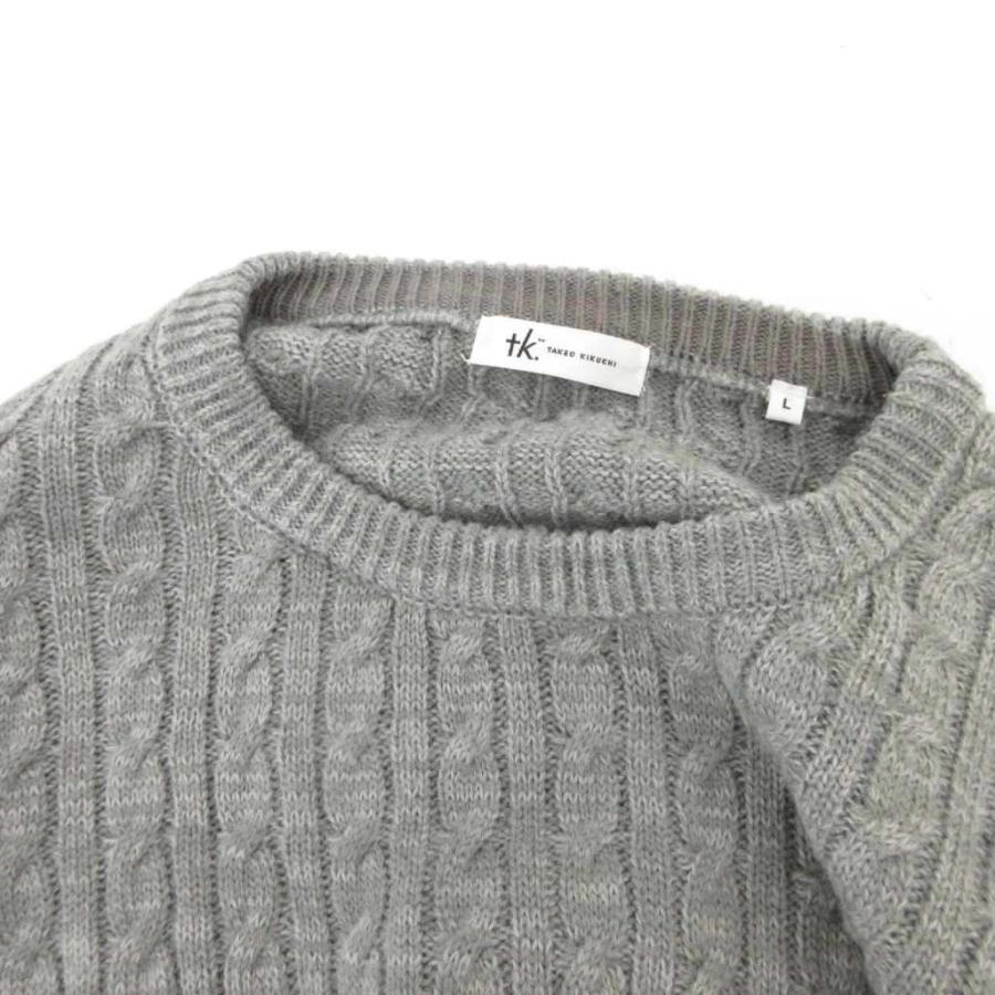 TAKEO KIKUCHI（タケオキクチ） セーター L グレー ケーブルニット /UO