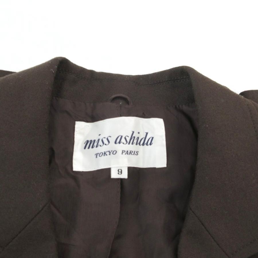 ミス アシダ miss ashida テーラードジャケット 9 M ブラウン □YHS10 