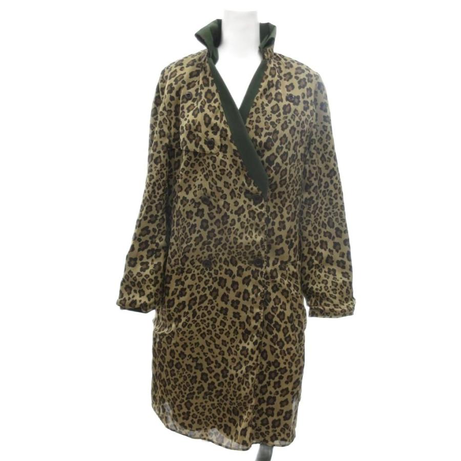 the dress&co トレンチコート ジャケット リバーシブル 豹柄 グリーン 