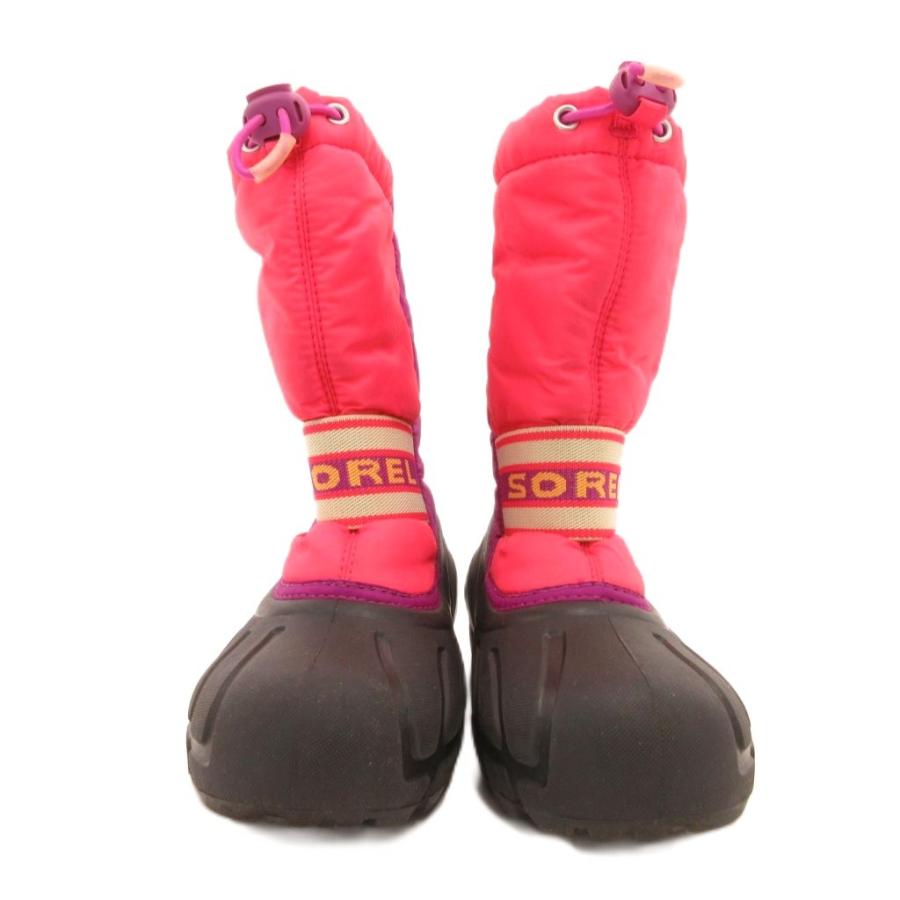 【新品】SOREL ピンク スノーブーツ 20cm ソレル SOREL スノーブーツ シューズ 長靴 ロゴ刺繍 20cm ピンク 紫