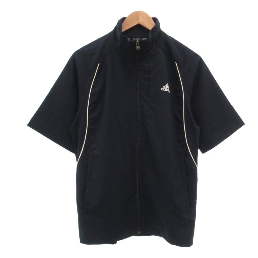 adidas（アディダス） ジャケット ジャージ M 紺 ネイビー 半袖 ジップ 