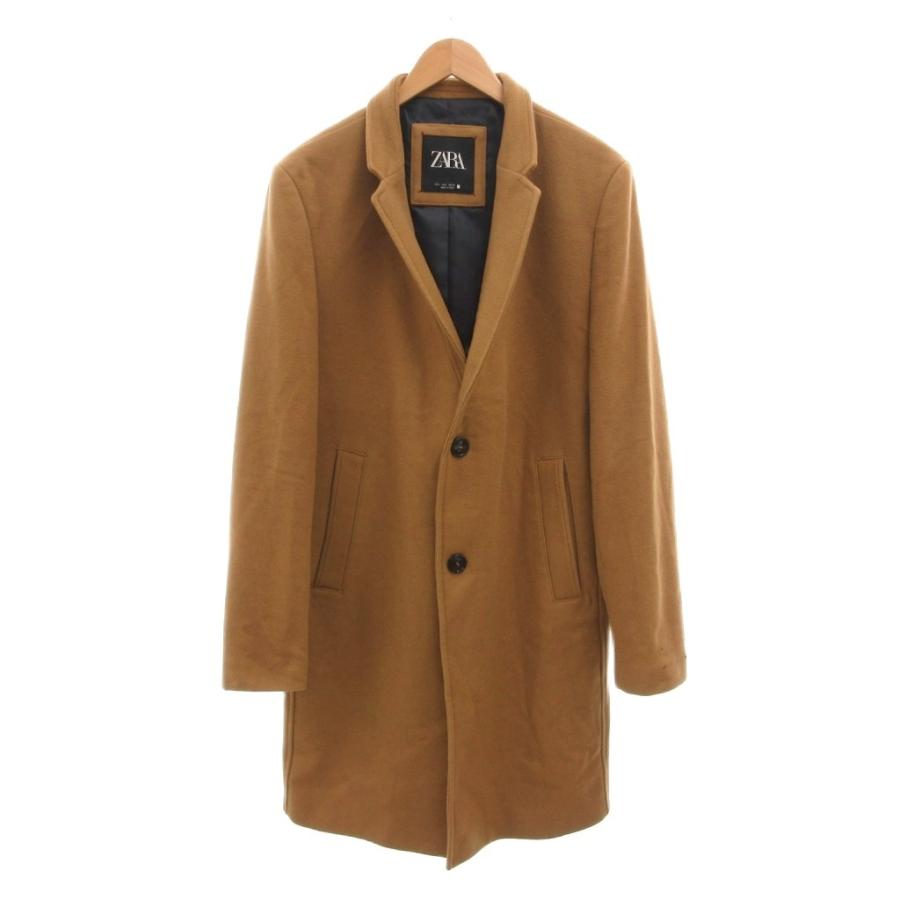 ZARA（ザラ） チェスターコート L 茶 ブラウン シングル ロング丈 /NU 
