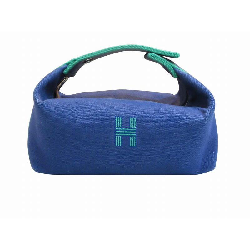 HERMES（エルメス） ハンドバッグ 布 キャンバス ブリットアブラックGM