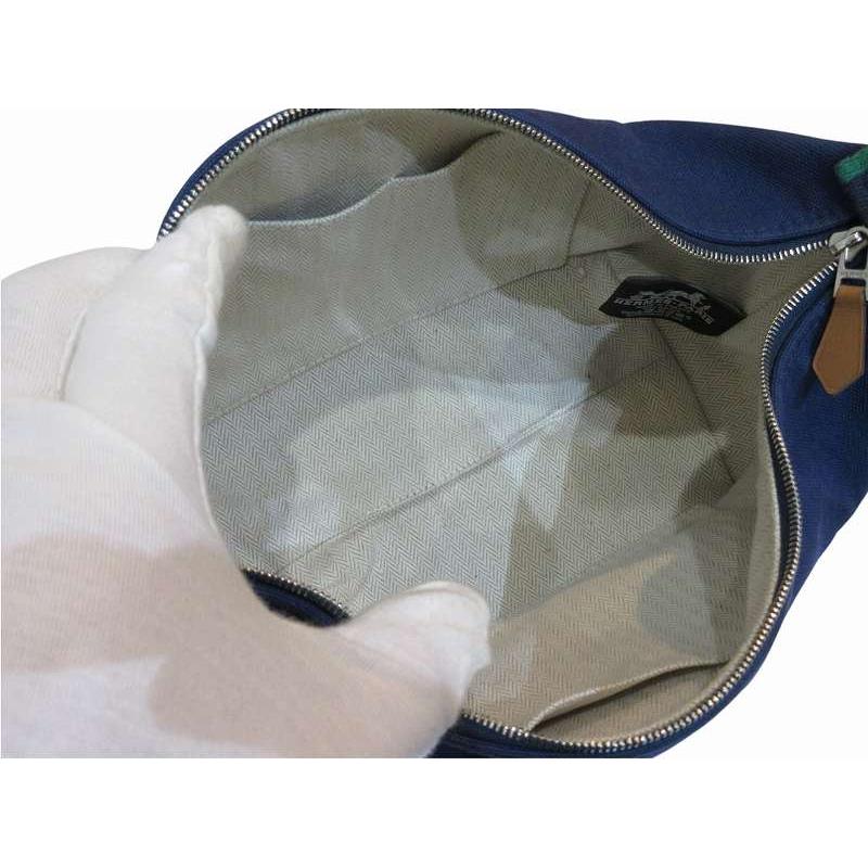 HERMES（エルメス） ハンドバッグ 布 キャンバス ブリットアブラックGM