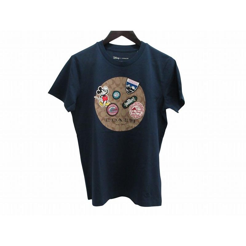COACH（コーチ） 半袖 Tシャツ カットソー ネイビー ディズニーコラボ