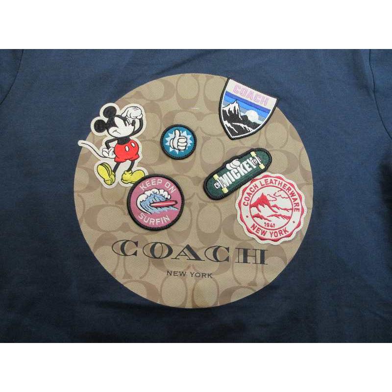 COACH（コーチ） 半袖 Tシャツ カットソー ネイビー ディズニーコラボ