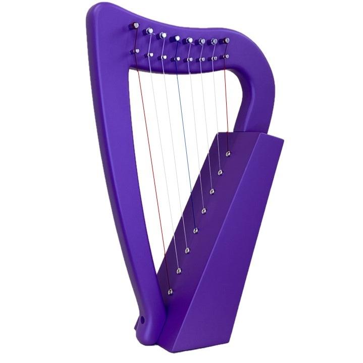 リリー ハープ パープル 8弦 ナイロン弦 軽量 小型ハープ : Grace Harp