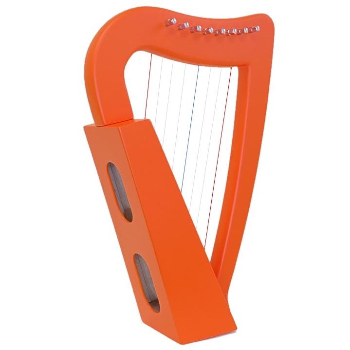 リリー ハープ オレンジ 8弦 ナイロン弦 軽量 小型ハープ : Grace Harp