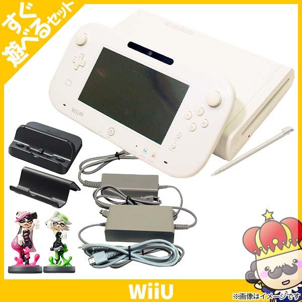 【ポイント5倍】WiiU ニンテンドーWiiU Wii U スプラトゥーン セット (amiibo アオリ・ホタル付) 本体 すぐ遊べるセット コントローラー付 Nintendo 任天堂 中古