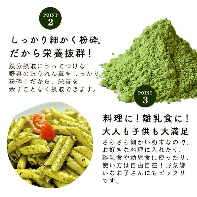 野菜パウダー ほうれんそう 鹿児島県産ほうれん草使用 40g 生パスタやシチューなどに ポイント消化 得トクセール 食品 お試し オープン記念 P04 2 薩摩の恵 通販 Yahoo ショッピング