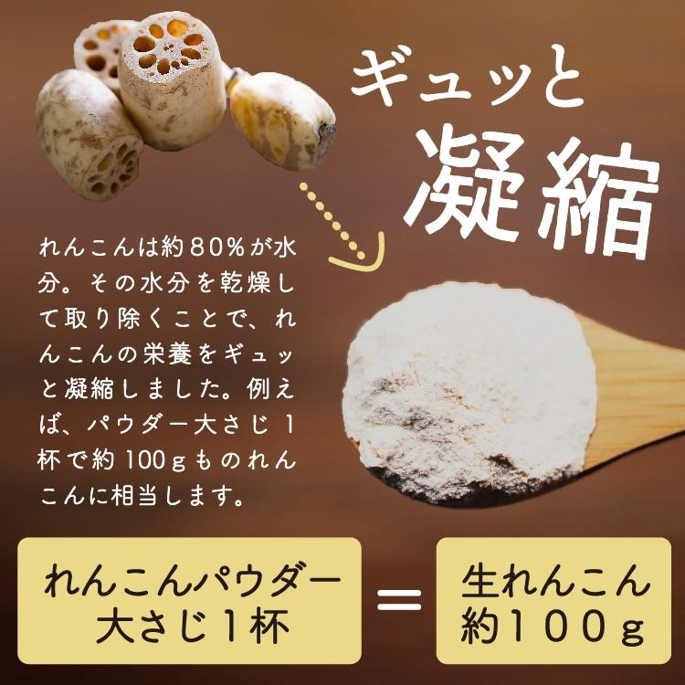 れんこん レンコンパウダー  れんこん九州産 100g メール便 ギフト プレゼント セール 食品 お試し lotus｜vegeko｜09