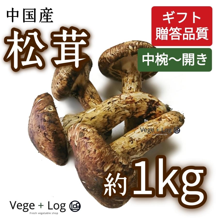 松茸 中国産(吉林省産他) 贈答品質 約1kg 8~15本前後入 中椀(中