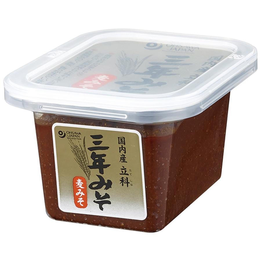 オーサワ 国内産立科三年みそ（麦） 300g×24個 送料込