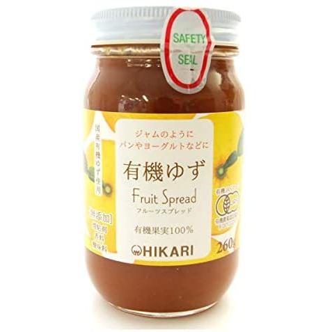 ヒカリ 有機ゆずフルーツスプレッド 260g 12ビン 送料込