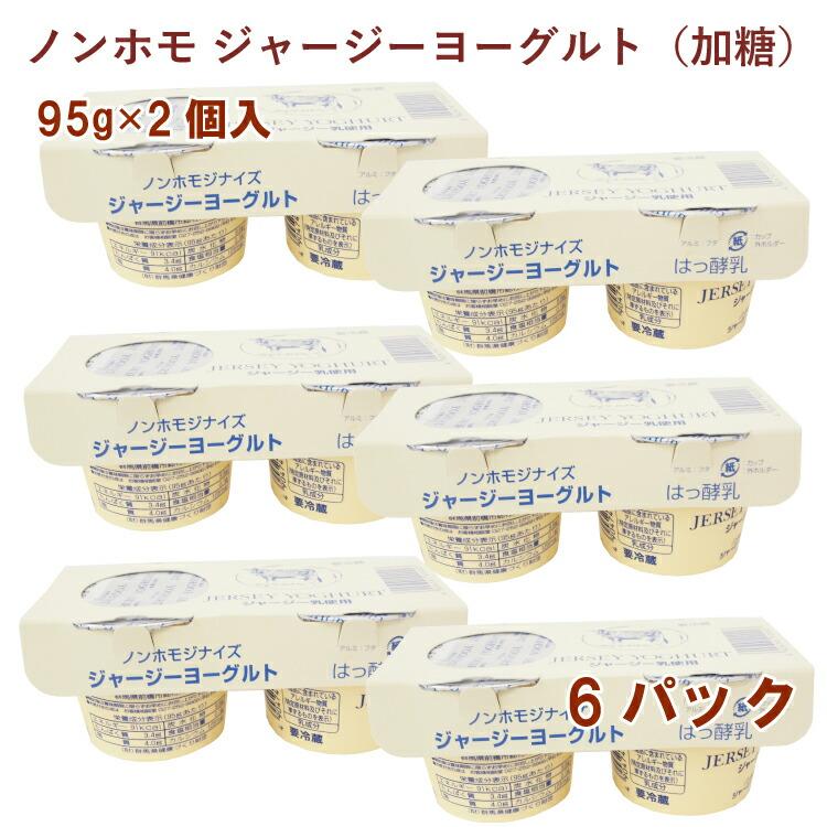 タカハシ乳業 ノンホモ ジャージーヨーグルト（加糖） 95g×2個 6セット