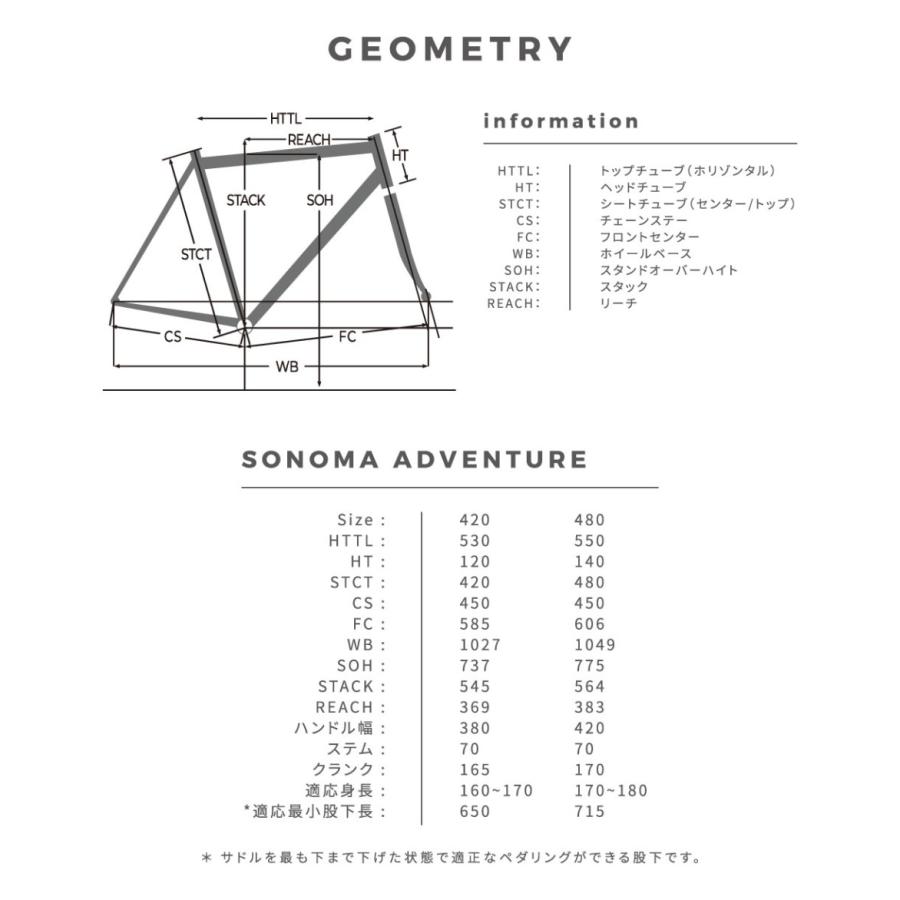 爆買 (選べる特典付) RITEWAY ライトウェイ SONOMA ADVENTURE 650B ソノマアドベンチャー650B グロスチタンシルバー グラベルロード