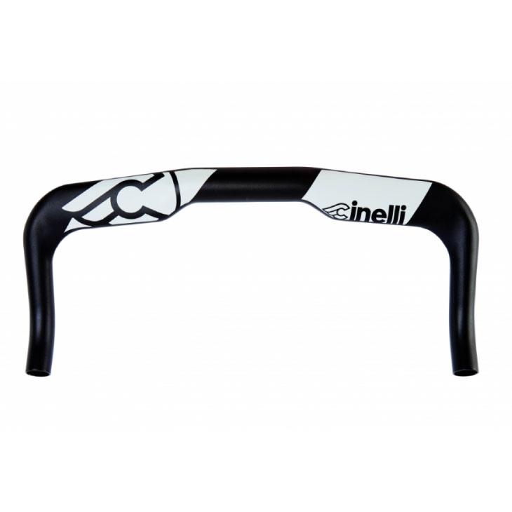 Cinelli ブルホーンエアロハンドル ブラック/ホワイト cinelli（チネリ） HANDLEBAR BULLHORN ハンドルバー ブルホーン