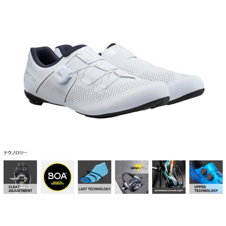 シマノ（SHIMANO） (即納あり)SHIMANO RC3(SH-RC302)WIDE ホワイト SPD