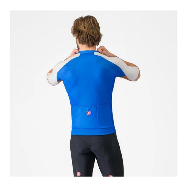 (即納)CASTELLI カステリ ENTRATA 6 JERSEY エントラータ 6 ジャージ(型番：4525014)半袖ジャージ AZZURRO ITALIA/SILVER GRAY-MOC メンズの画像