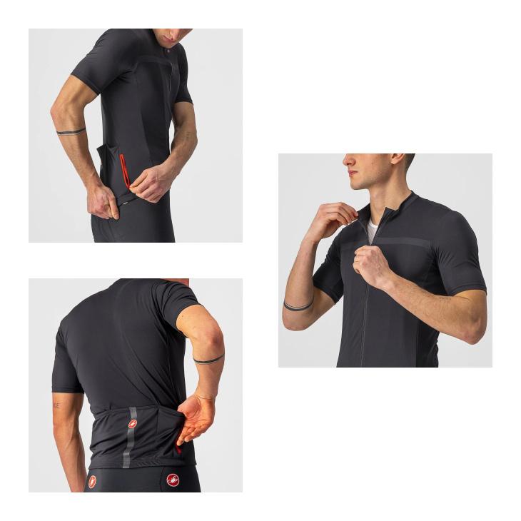 (即納)CASTELLI カステリ CLASSIFICA JERSEY  クラシフィカ 半袖ジャージ(型番：4521021)ライトブラック メンズ ウェアの画像
