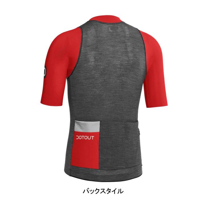DOTOUT ドットアウト 2023春夏 105704 Elite Jersey エリート ジャージ 855 melange dark grey-red メランジ ダーク グレイレッド 半袖 MEN'S アパレルの画像