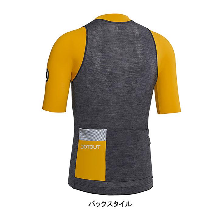 DOTOUT ドットアウト 2023春夏 105704 Elite Jersey エリート ジャージ 869 dark grey-ocra yellow ダーク グレイオークラ イエロー 半袖 MEN'S アパレルの画像