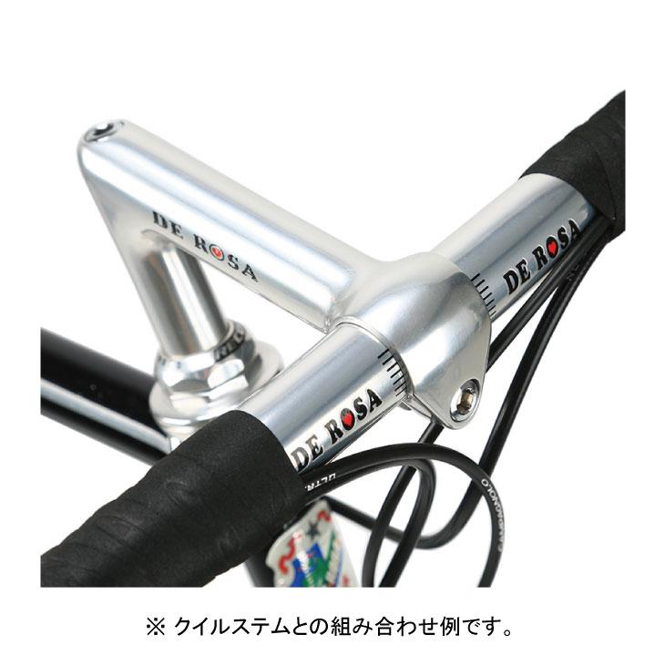 DE ROSA ／ ドロップハンドルバー シルバー DE ROSA（デローザ） ロゴ入り ドロップハンドルバー HT TREATED Φ26.0