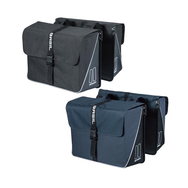 Basil Forte Double Borsa Da Bicicletta 35 L – Unisex – Blu Navy – Impermeabile Con Dettagli Riflettenti - 3