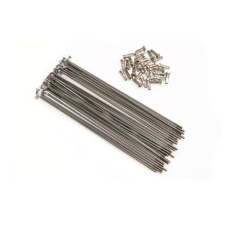 Spoke and Nipple Set 14G Plain Gauge Double Butted 146 Black | Brompton Bicycle A