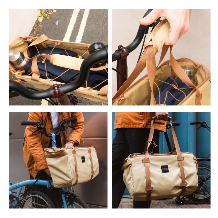 即納)BROMPTON ブロンプトン BASKET BAG LARGE + FRAME BLACK