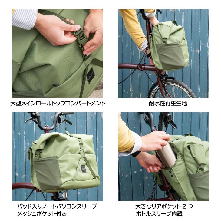 即納)BROMPTON ブロンプトン ROLLTOP BAG LARGE + FRAME NAVY ロール