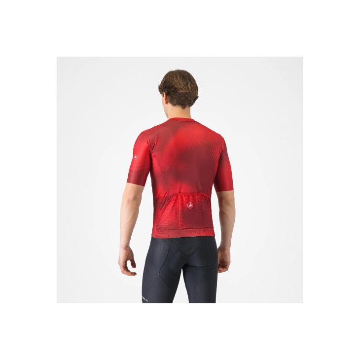 (即納)CASTELLI カステリ VORTICE JERSEY ボルティス ジャージ 半袖ジャージ(型番：4525016)レッド/リッチレッド メンズ ウェアの画像