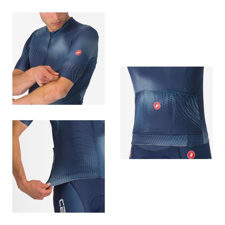 (即納)CASTELLI カステリ VORTICE JERSEY ボルティス ジャージ 半袖ジャージ(型番：4525016)BELGIAN BLUE/LIGHT STEEL BLUE メンズ ウェアの画像